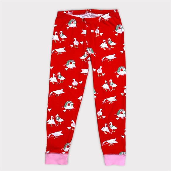 The Beaufort Bonnet Company Sara Jane's Sweet Dream Pajama Set Geese Red & Pink - Picture 7 of 9